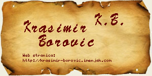 Krasimir Borović vizit kartica